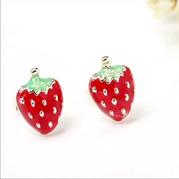 Jewelry - NEW Strawberry Stud Earrings 🍓